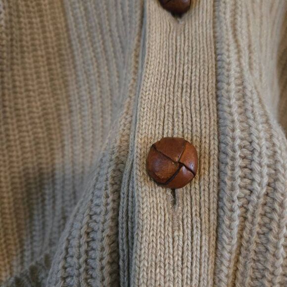 Vintage Scotch Knit Cardigan Hand Frame 80% Wool Made in Scottland Large - Picture 2 of 7